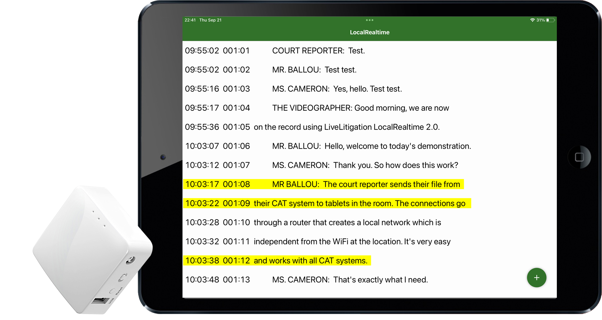 Livelitigation realtime